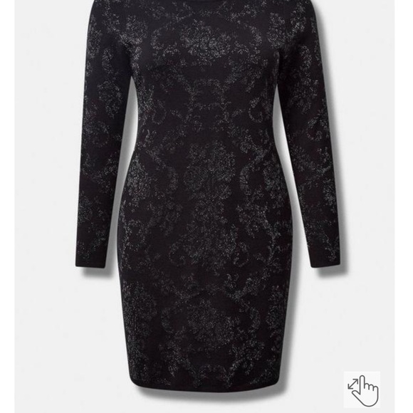 Torrid Mini Bodycon Dress jacquard Shimmer 4X - Picture 6 of 8